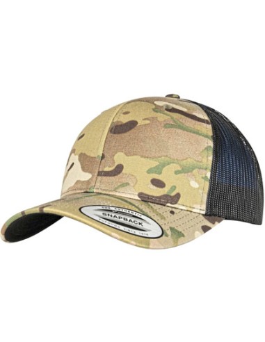 FLE-6606MC-Retro Trucker Multicam Cap